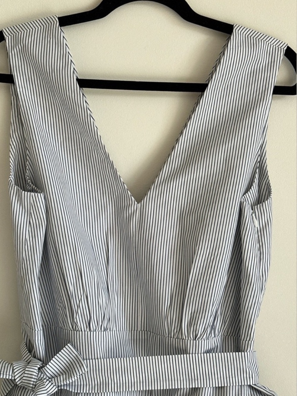 MARNI Striped Pleated Peplum Belted Cotton Top — IT 42 (US 6–8) - Picture 3 of 12
